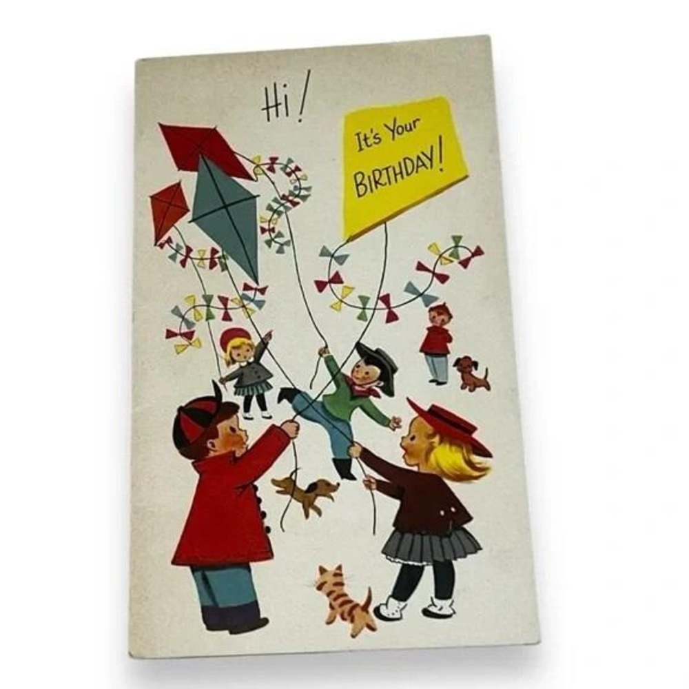 Gracious Greetings Hi It's Your Birthday Vintage Greeting Card DBX